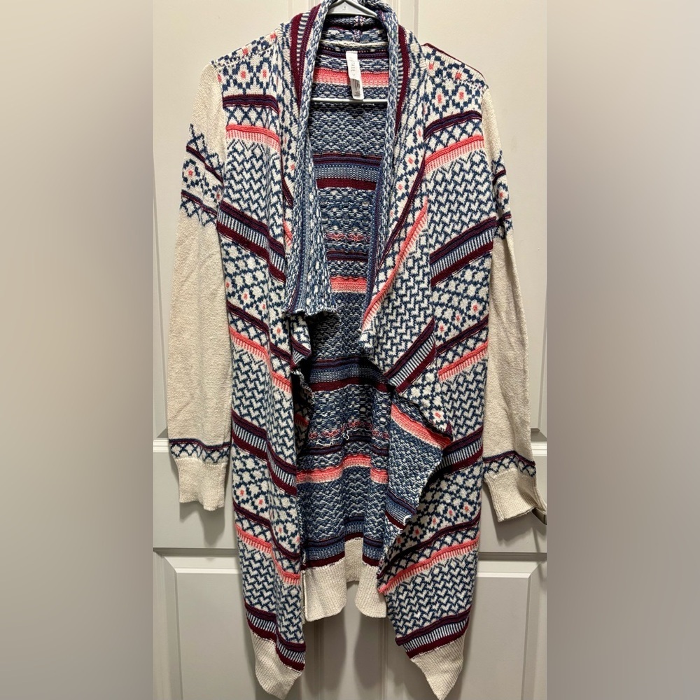 Aeropostale Women’s Medium Colorful Long‎ Cardigan